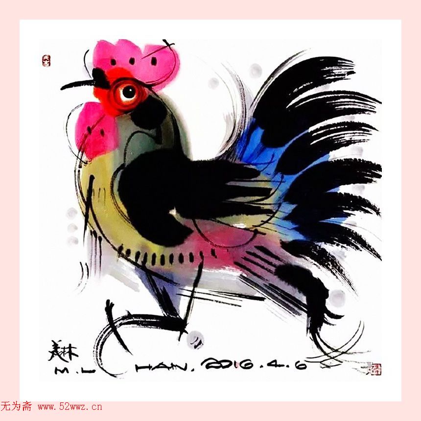 艺术家韩美林画鸡作品欣赏 图5