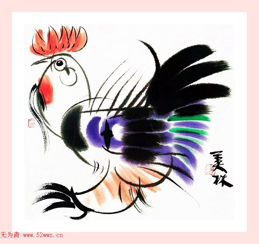 艺术家韩美林画鸡作品欣赏 图3