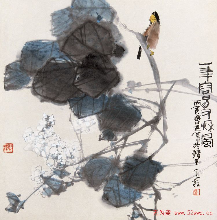 秦天柱中国画花鸟作品欣赏 图1