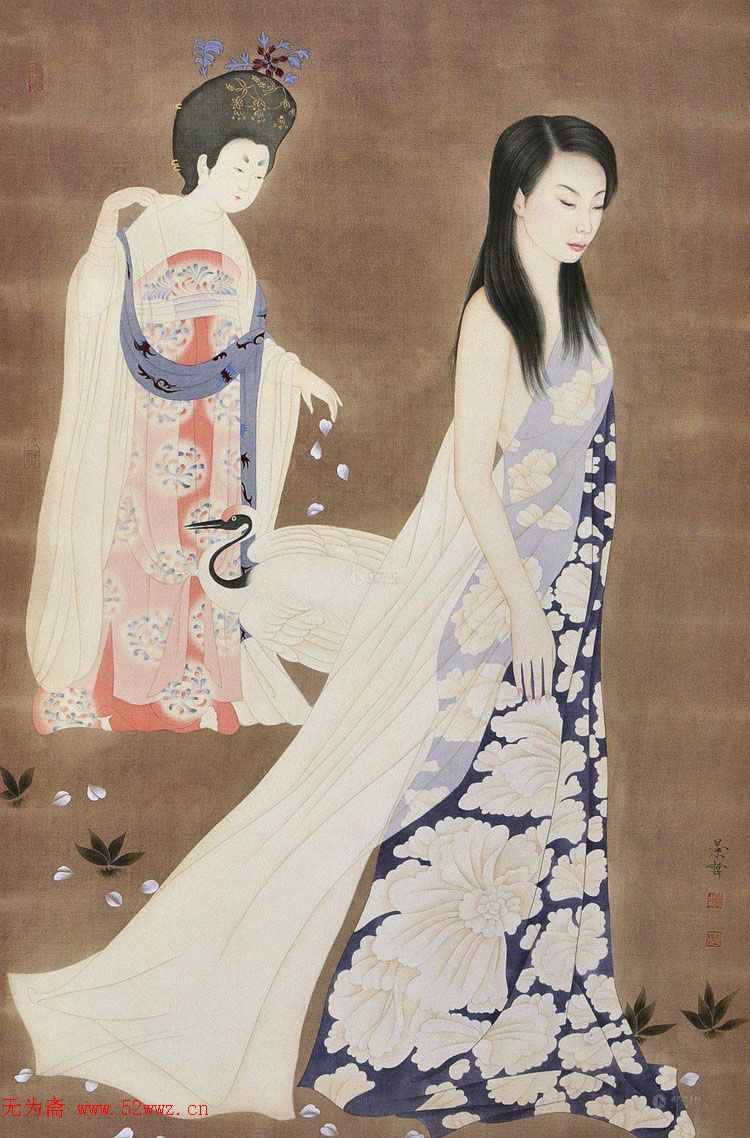 崔景哲现代工笔画人物作品 图4