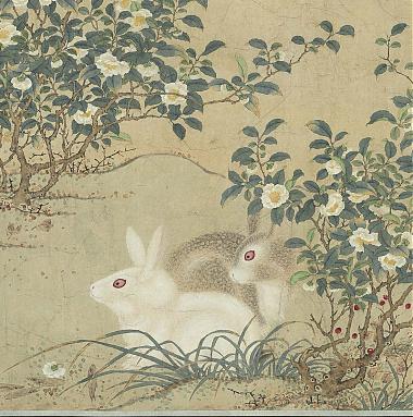 刘永年花阴玉兔图卷