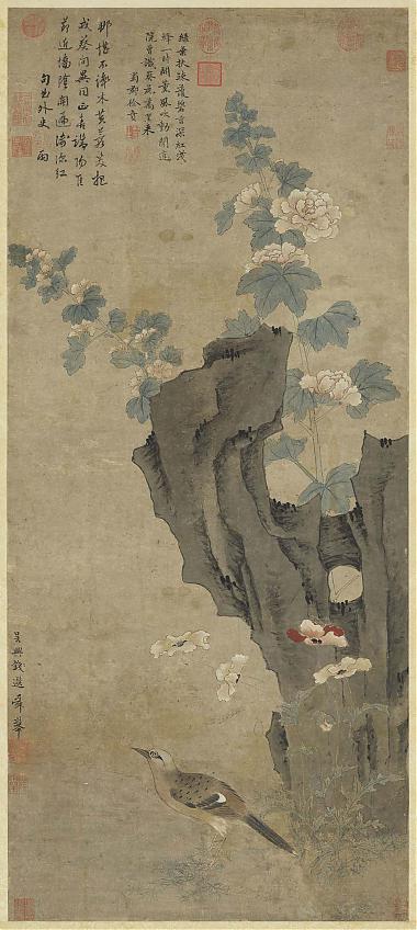 钱选端阳景图轴